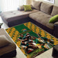 South Africa Rugby Area Rug - Springbok Mascot, Players Fighting for Victory