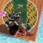 South Africa Rugby Beach Blanket - Springbok Mascot, Players Fighting for Victory