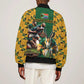 South Africa Rugby Bomber Jacket - Springbok Mascot, Players Fighting for Victory