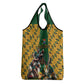 South Africa Rugby Grocery Bag - Springbok Mascot, Players Fighting for Victory