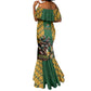 South Africa Rugby Mermaid Dress - Springbok Mascot, Players Fighting for Victory