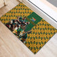 South Africa Rugby Rubber Doormat - Springbok Mascot, Players Fighting for Victory