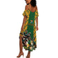 South Africa Rugby Summer Maxi Dress - Springbok Mascot, Players Fighting for Victory