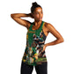 South Africa Rugby Women Racerback Tank - Springbok Mascot, Players Fighting for Victory
