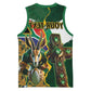Personalized South Africa Versus Ireland Rugby Basketball Jersey - Springbok Mascot, Celtic Cross Design - African Pride