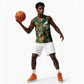Personalized South Africa Versus Ireland Rugby Basketball Jersey - Springbok Mascot, Celtic Cross Design - African Pride