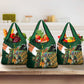 Personalized South Africa Versus Ireland Rugby Grocery Bag - Springbok Mascot, Celtic Cross Design