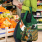 Personalized South Africa Versus Ireland Rugby Grocery Bag - Springbok Mascot, Celtic Cross Design