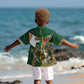 Personalized South Africa Versus Ireland Rugby Kid Hawaiian Shirt - Springbok Mascot, Celtic Cross Design