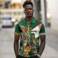 Personalized South Africa Versus Ireland Rugby Polo Shirt - Springbok Mascot, Celtic Cross Design
