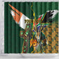 Personalized South Africa Versus Ireland Rugby Shower Curtain - Springbok Mascot, Celtic Cross Design
