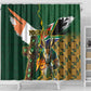 Personalized South Africa Versus Ireland Rugby Shower Curtain - Springbok Mascot, Celtic Cross Design