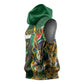 Personalized South Africa Versus Ireland Rugby Sleeveless Hoodie - Springbok Mascot, Celtic Cross Design - African Pride