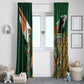 Personalized South Africa Versus Ireland Rugby Window Curtain - Springbok Mascot, Celtic Cross Design