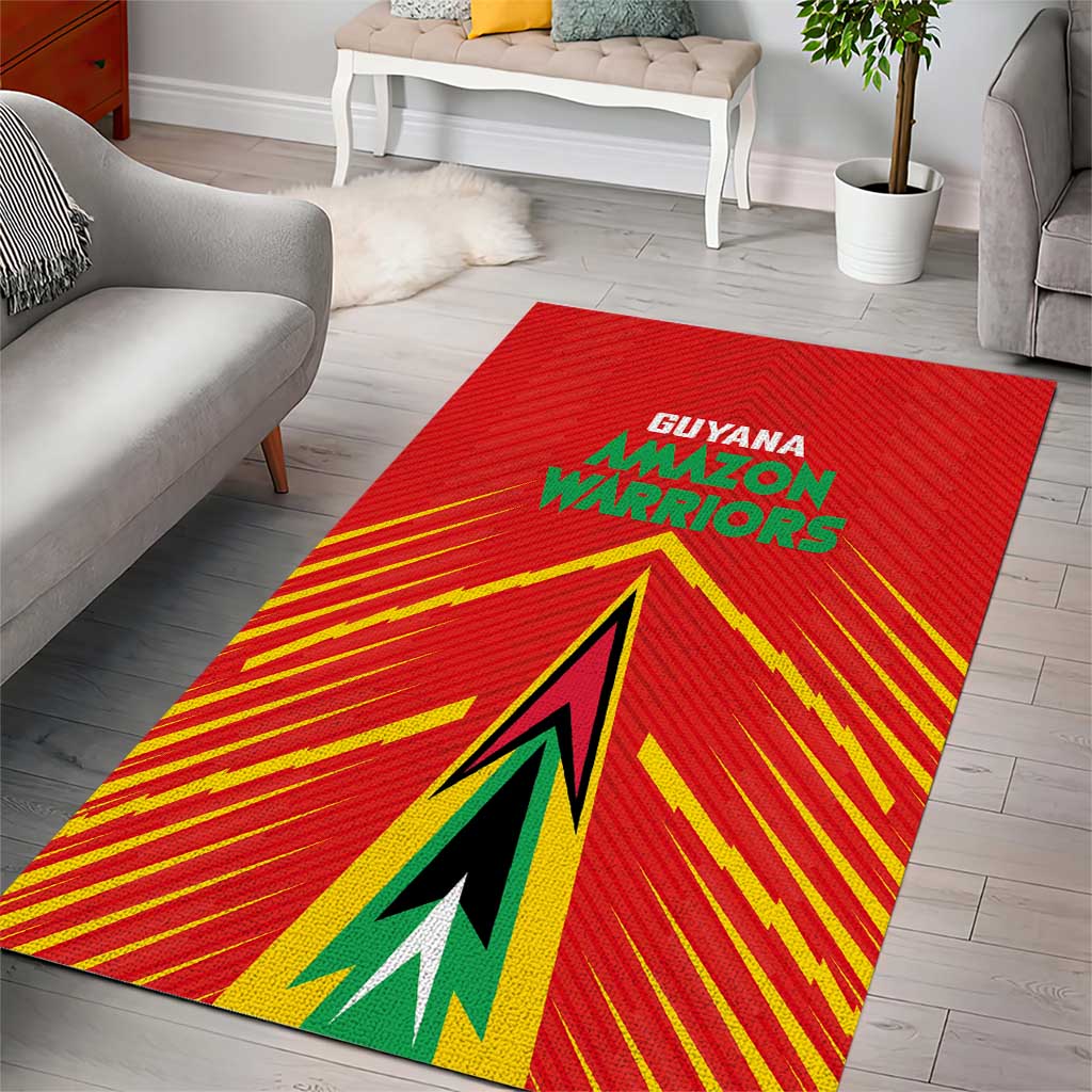 Guyana Cricket Amazon Warriors Area Rug Go Glory-Green Red Gold - African Pride