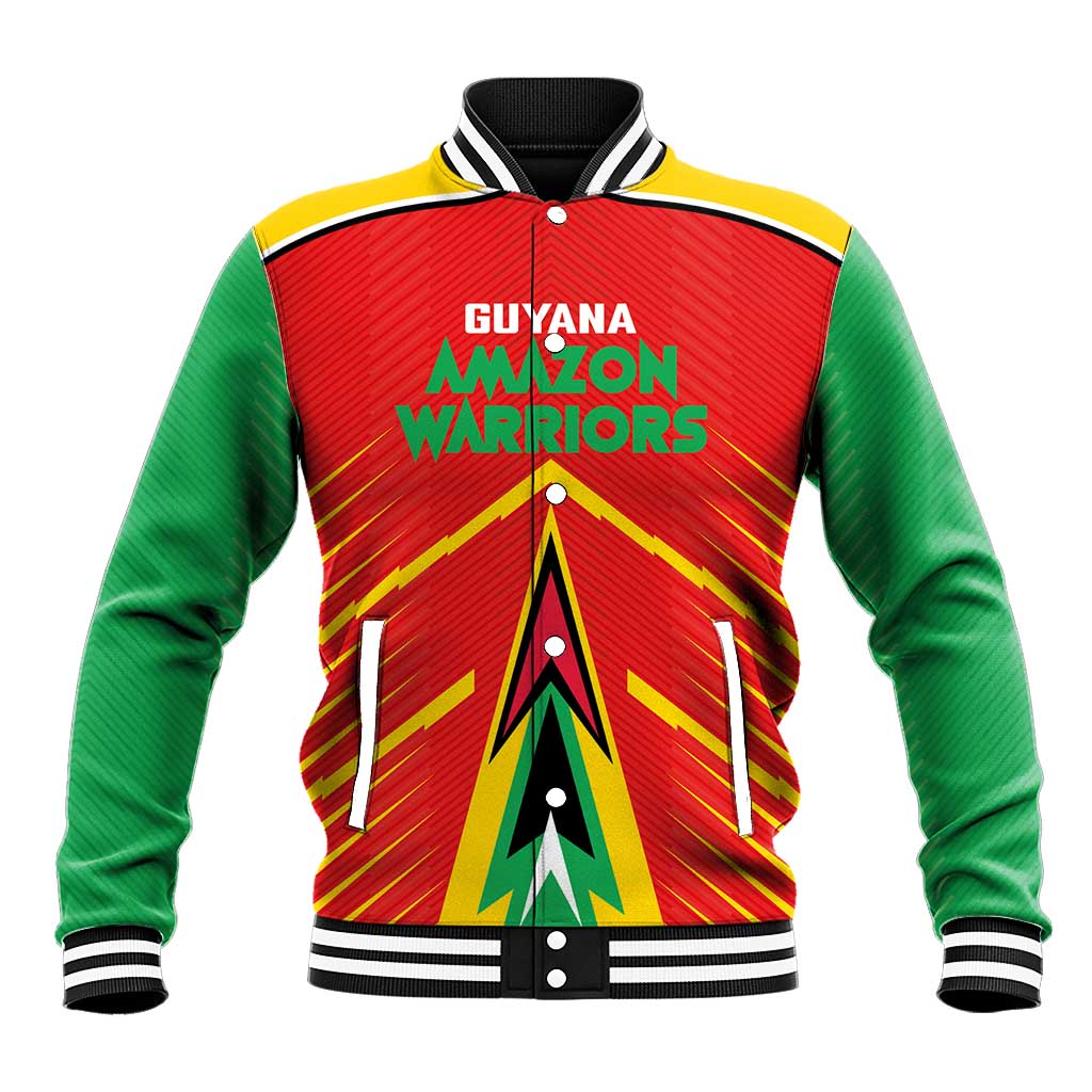 Guyana Cricket Amazon Warriors Custom Baseball Jacket Go Glory-Green Red Gold - African Pride
