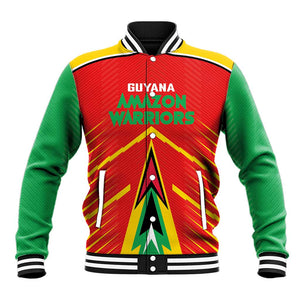 Guyana Cricket Amazon Warriors Custom Baseball Jacket Go Glory-Green Red Gold - African Pride