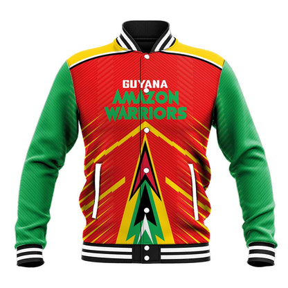 Guyana Cricket Amazon Warriors Custom Baseball Jacket Go Glory-Green Red Gold - African Pride