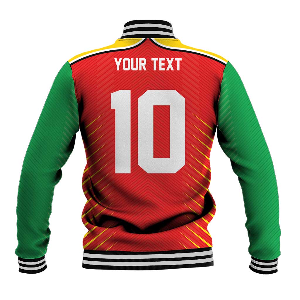 Guyana Cricket Amazon Warriors Custom Baseball Jacket Go Glory-Green Red Gold - African Pride