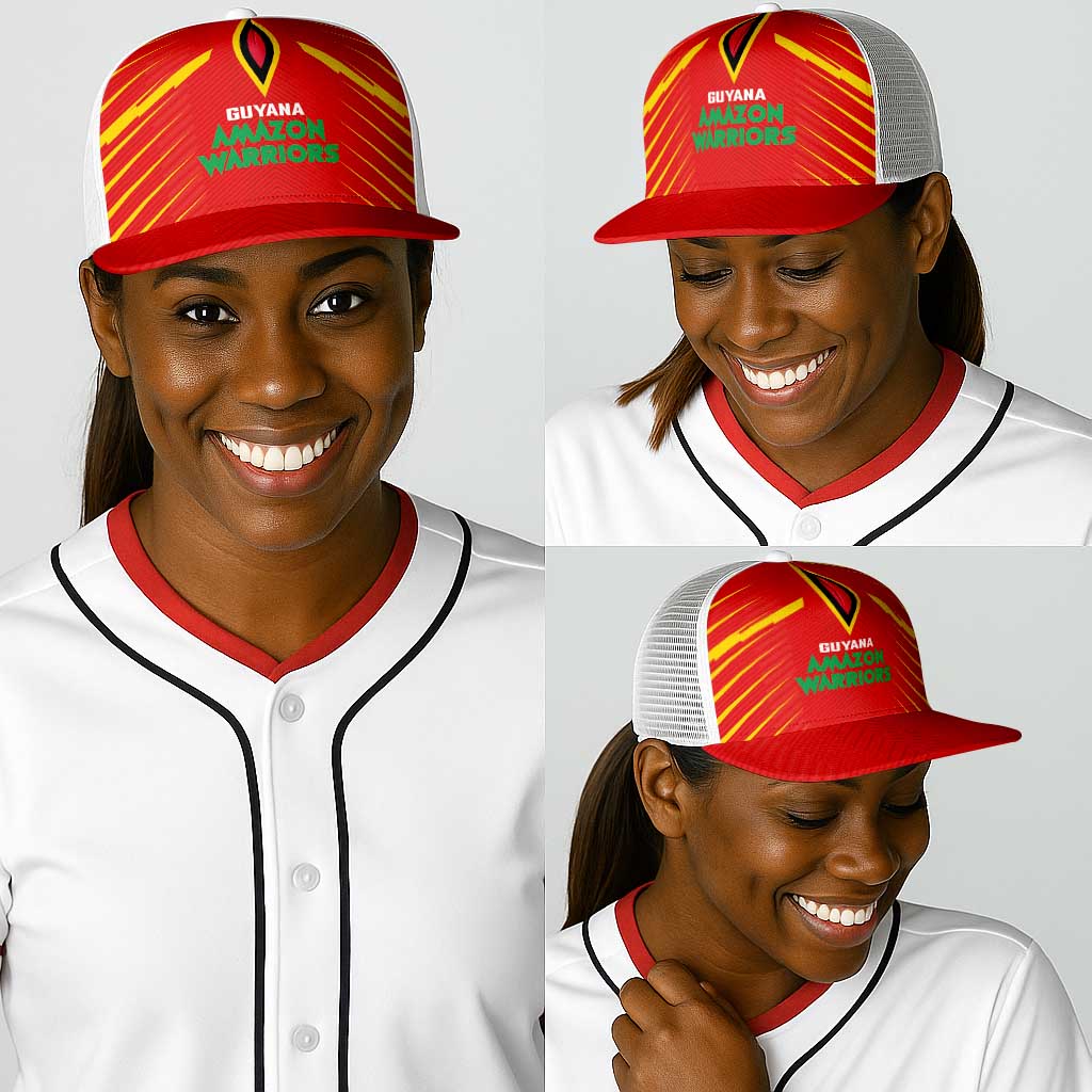 Guyana Cricket Amazon Warriors Baseball Net Cap Go Glory-Green Red Gold - African Pride