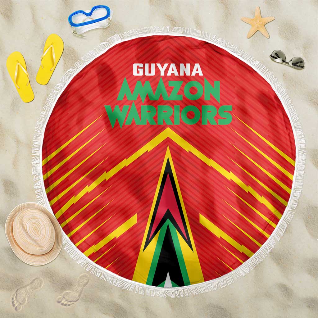 Guyana Cricket Amazon Warriors Beach Blanket Go Glory-Green Red Gold - African Pride