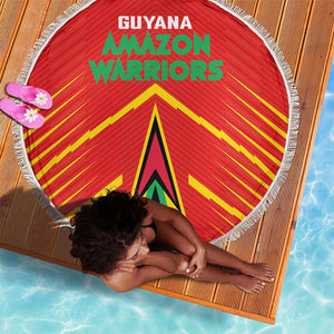 Guyana Cricket Amazon Warriors Beach Blanket Go Glory-Green Red Gold - African Pride