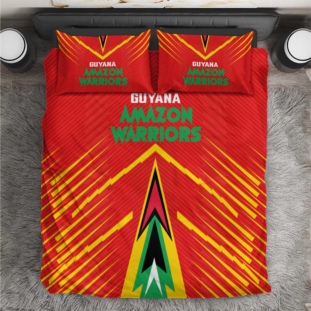 Guyana Cricket Amazon Warriors Bedding Set Go Glory-Green Red Gold - African Pride