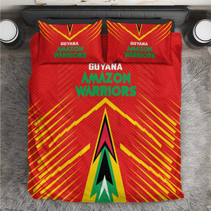 Guyana Cricket Amazon Warriors Bedding Set Go Glory-Green Red Gold - African Pride