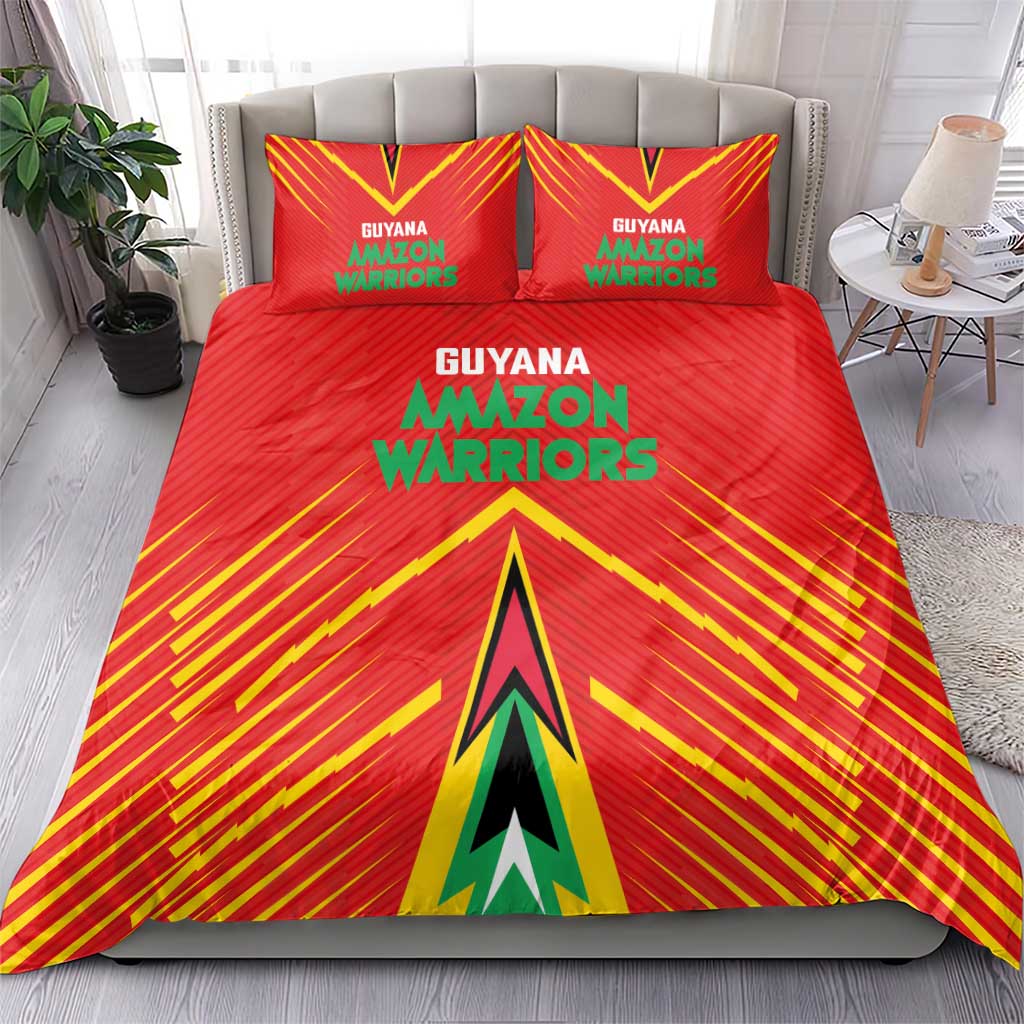 Guyana Cricket Amazon Warriors Bedding Set Go Glory-Green Red Gold - African Pride