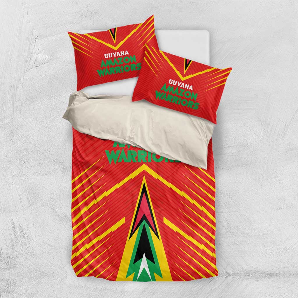 Guyana Cricket Amazon Warriors Bedding Set Go Glory-Green Red Gold - African Pride