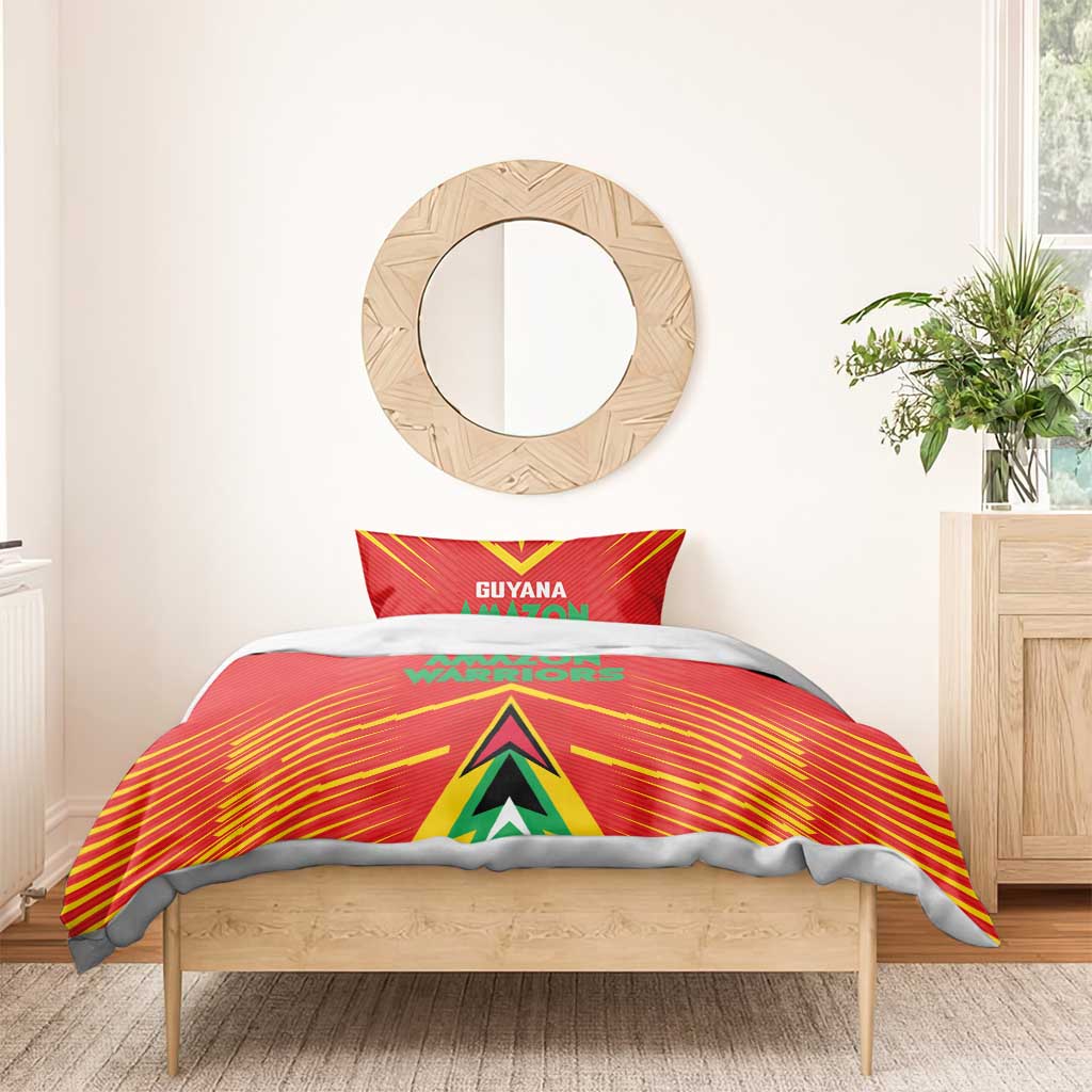 Guyana Cricket Amazon Warriors Bedding Set Go Glory-Green Red Gold - African Pride