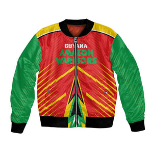 Guyana Cricket Amazon Warriors Custom Bomber Jacket Go Glory-Green Red Gold - African Pride