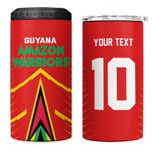 Guyana Cricket Amazon Warriors Custom 4 in 1 Can Cooler Tumbler Go Glory-Green Red Gold - African Pride