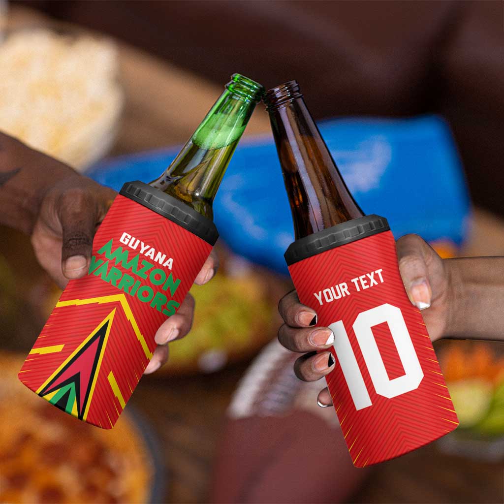 Guyana Cricket Amazon Warriors Custom 4 in 1 Can Cooler Tumbler Go Glory-Green Red Gold - African Pride