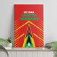 Guyana Cricket Amazon Warriors Canvas Wall Art Go Glory-Green Red Gold - African Pride