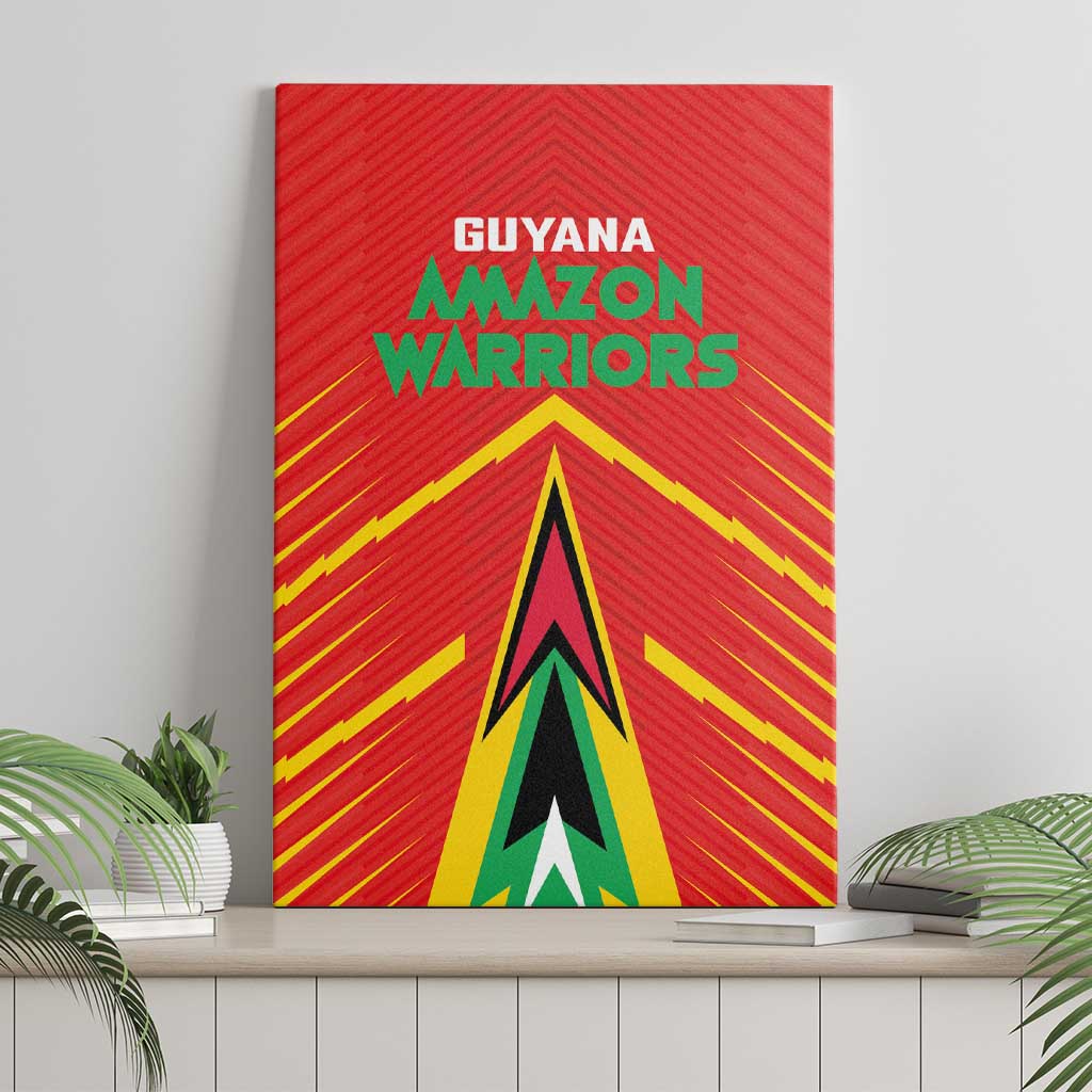Guyana Cricket Amazon Warriors Canvas Wall Art Go Glory-Green Red Gold - African Pride