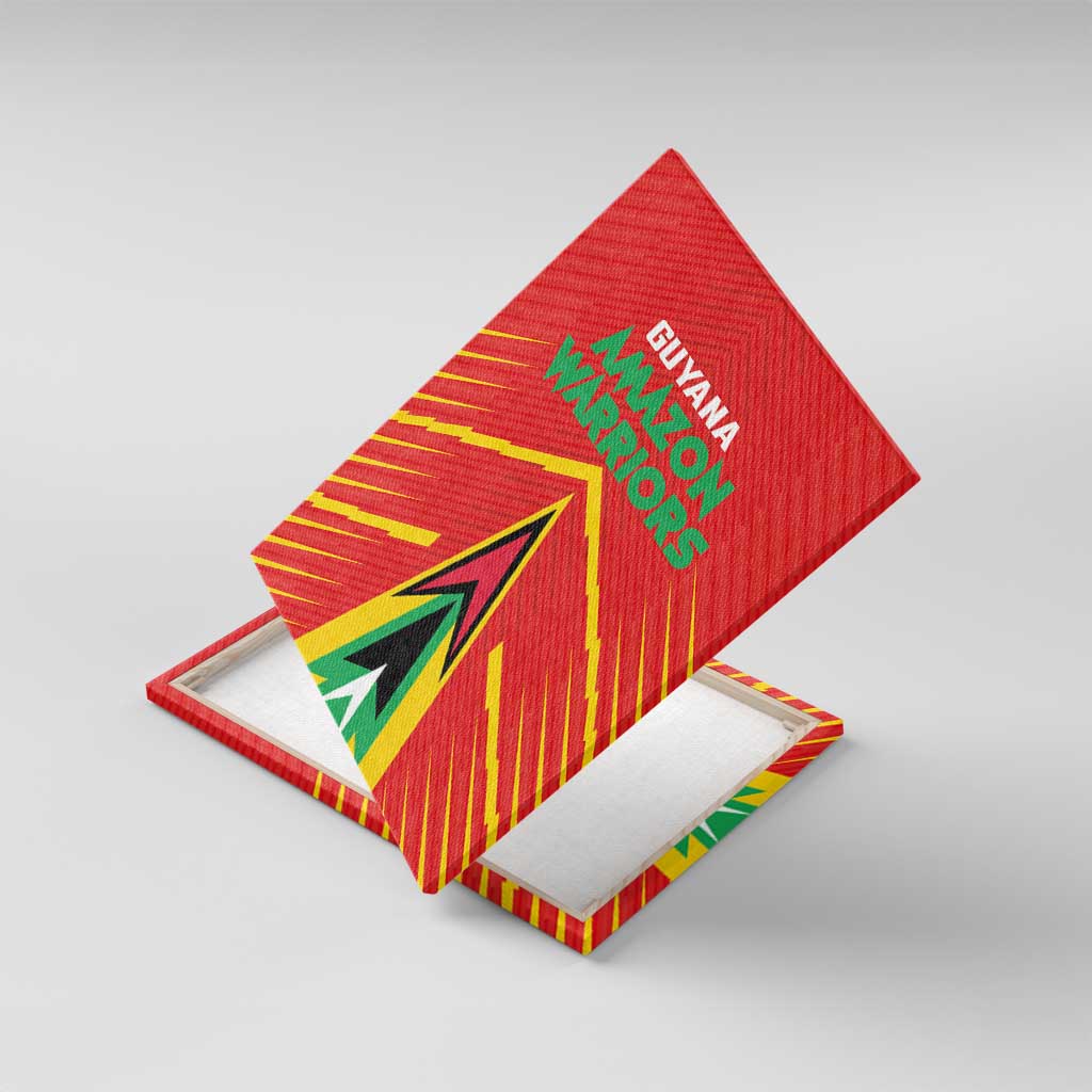 Guyana Cricket Amazon Warriors Canvas Wall Art Go Glory-Green Red Gold - African Pride