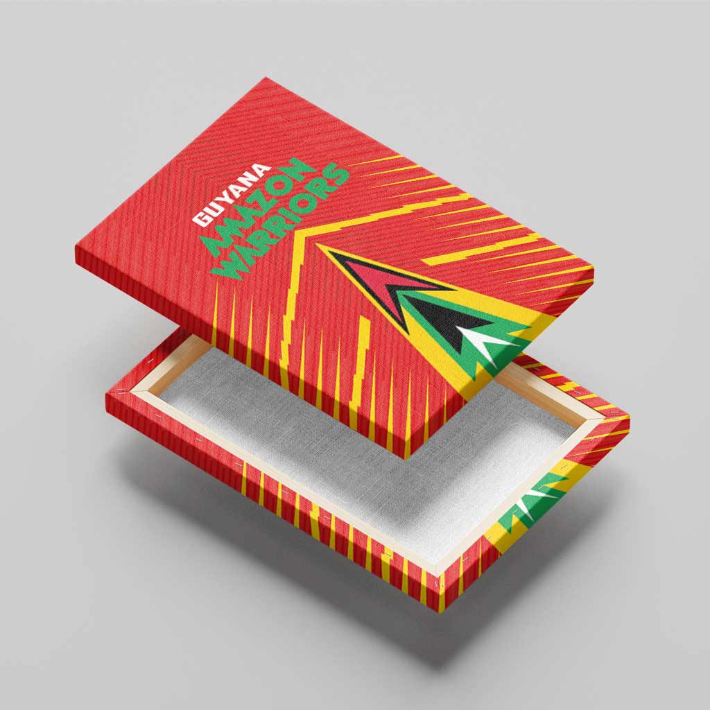 Guyana Cricket Amazon Warriors Canvas Wall Art Go Glory-Green Red Gold - African Pride