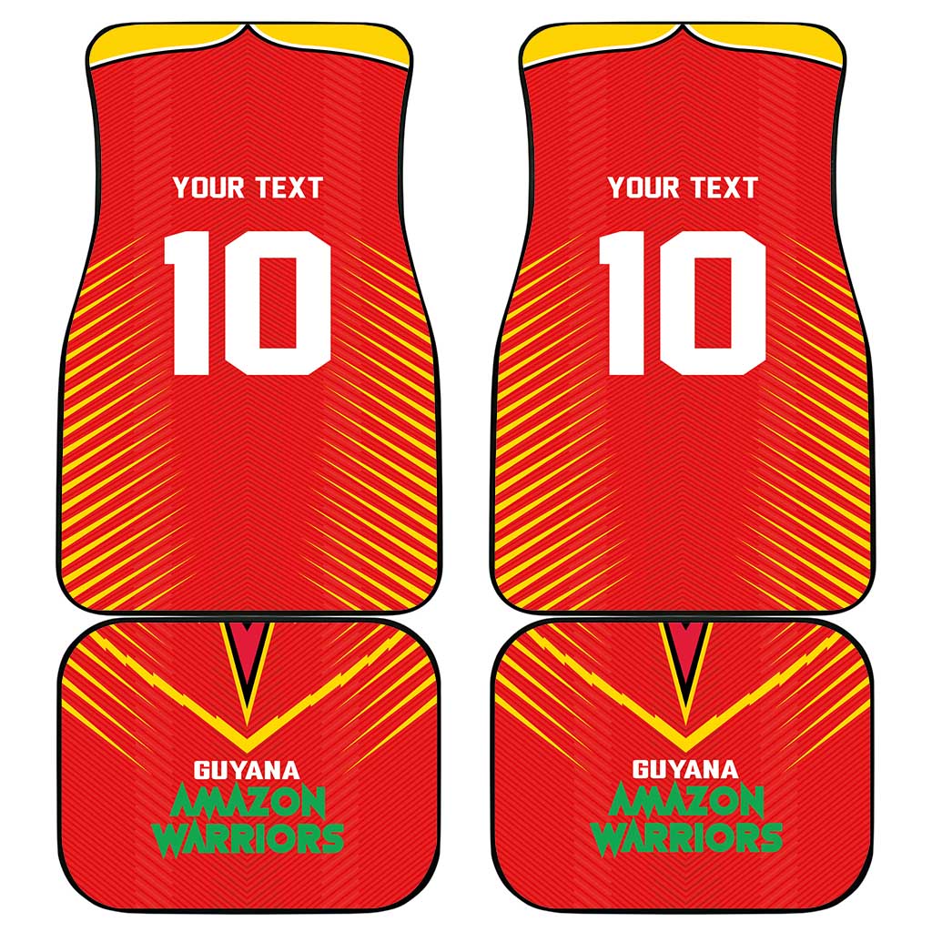 Guyana Cricket Amazon Warriors Car Mats Go Glory-Green Red Gold - African Pride