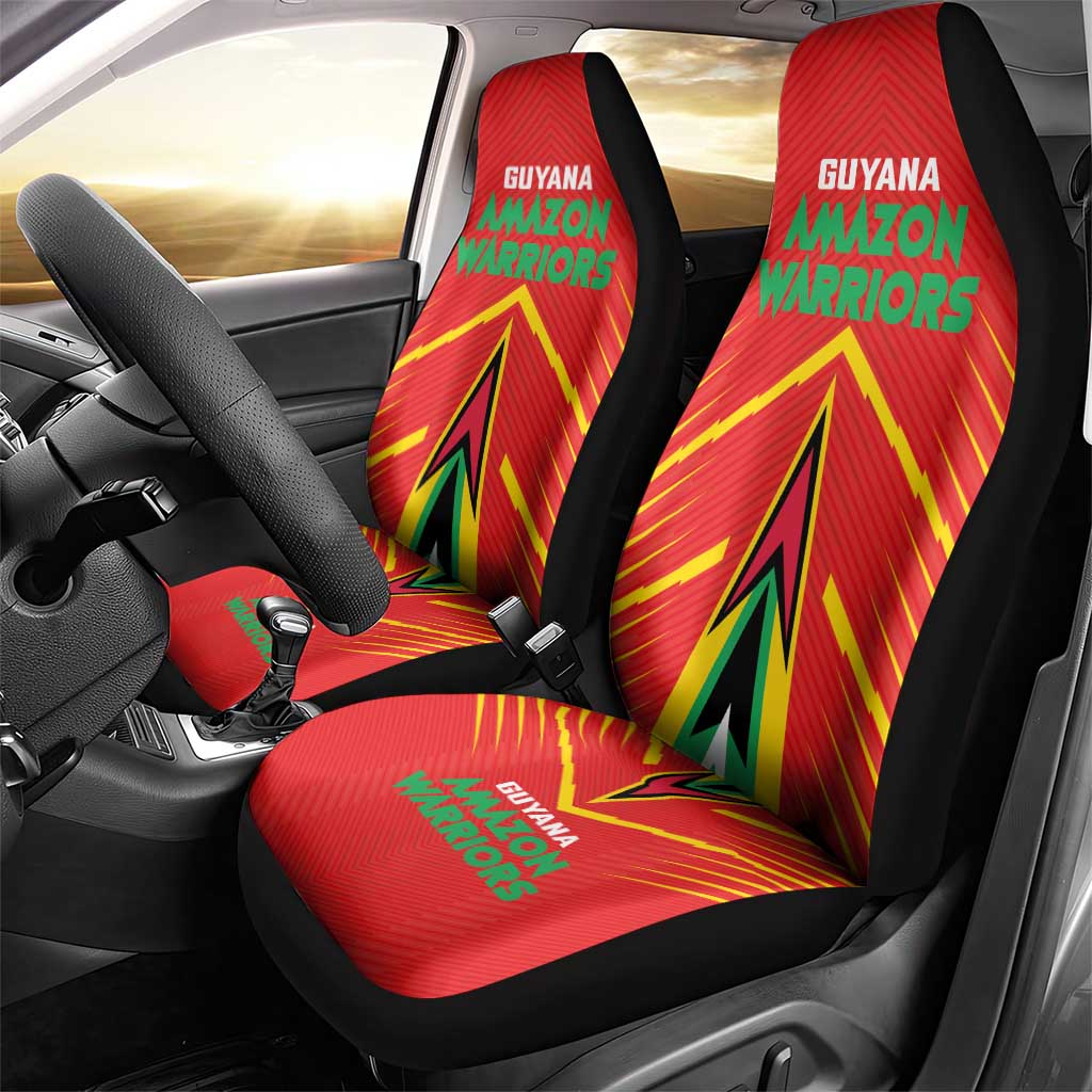 Guyana Cricket Amazon Warriors Car Seat Cover Go Glory-Green Red Gold - African Pride