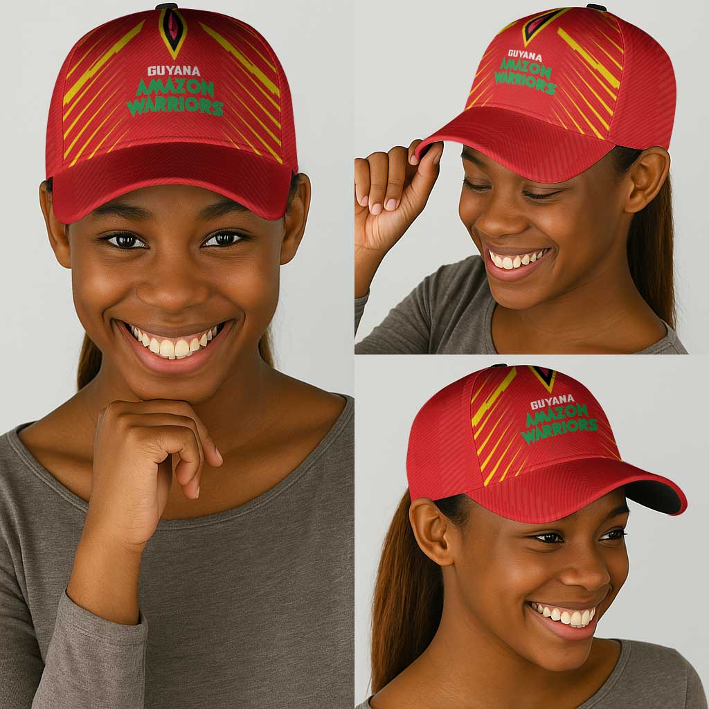 Guyana Cricket Amazon Warriors Classic Cap Go Glory-Green Red Gold - African Pride