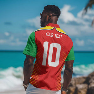 Guyana Cricket Amazon Warriors Custom Hawaiian Shirt Go Glory-Green Red Gold - African Pride