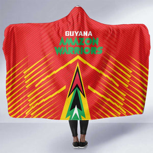 Guyana Cricket Amazon Warriors Hooded Blanket Go Glory-Green Red Gold - African Pride