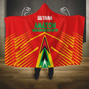 Guyana Cricket Amazon Warriors Hooded Blanket Go Glory-Green Red Gold - African Pride