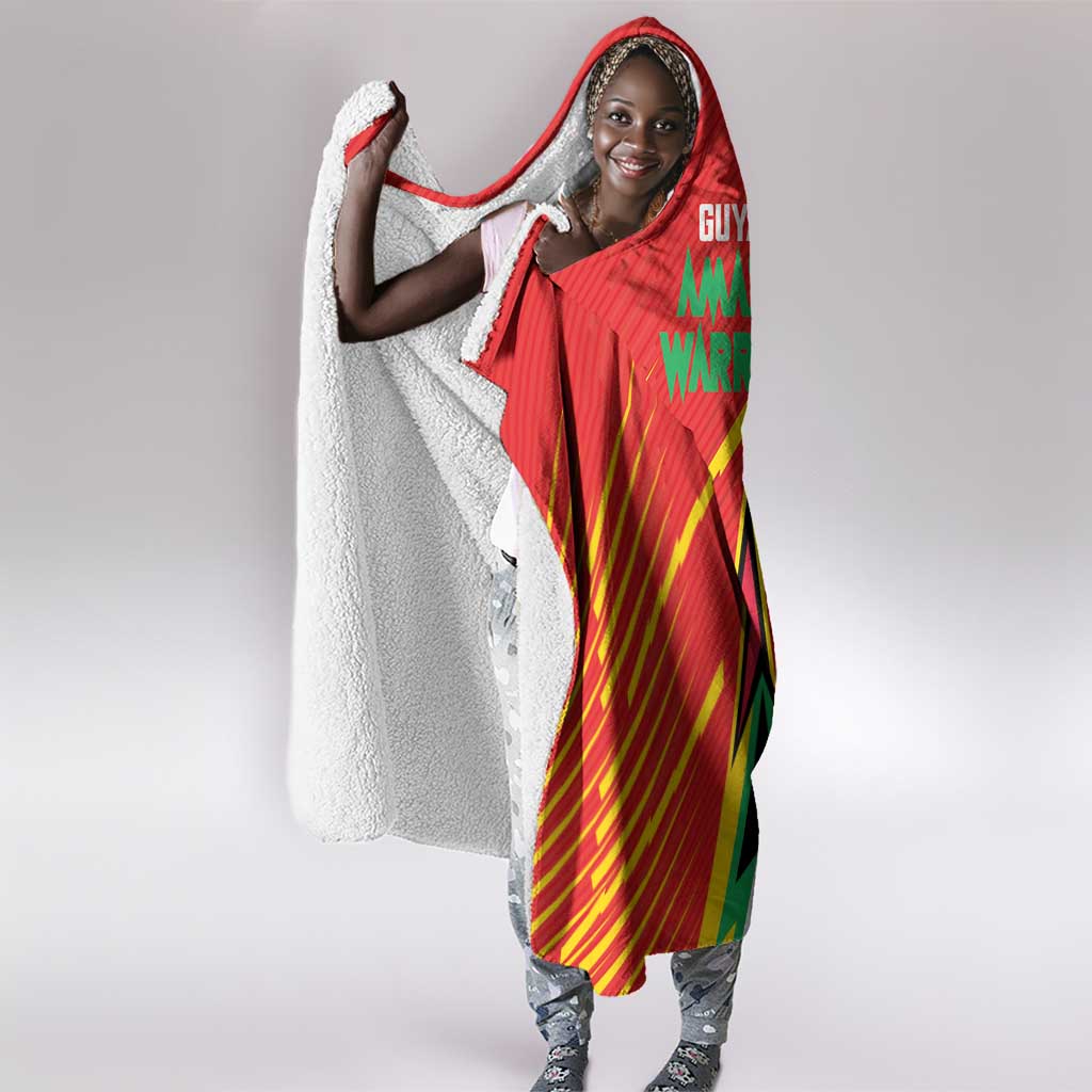 Guyana Cricket Amazon Warriors Hooded Blanket Go Glory-Green Red Gold - African Pride