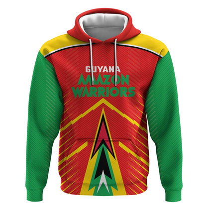 Guyana Cricket Amazon Warriors Custom Hoodie Go Glory-Green Red Gold - African Pride