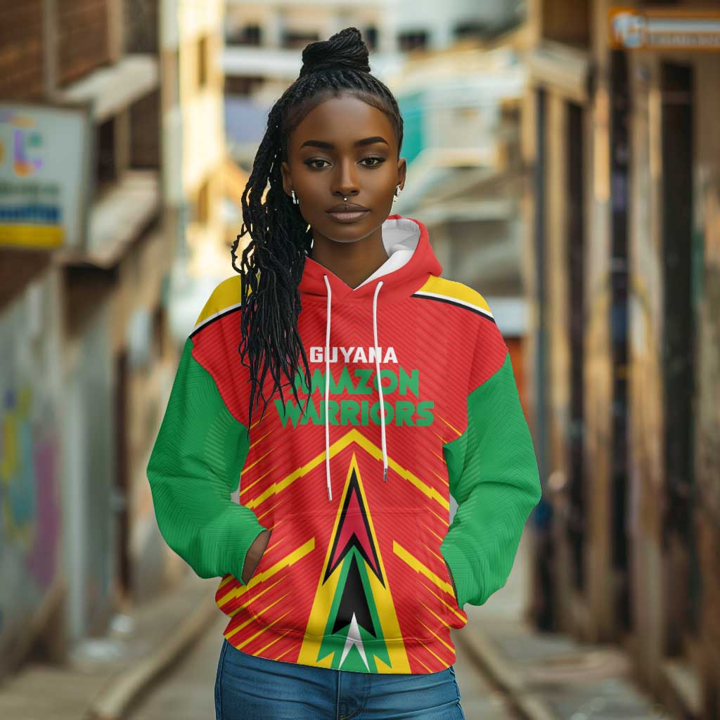 Guyana Cricket Amazon Warriors Custom Hoodie Go Glory-Green Red Gold - African Pride
