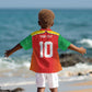 Guyana Cricket Amazon Warriors Custom Kid Hawaiian Shirt Go Glory-Green Red Gold - African Pride