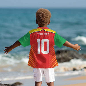 Guyana Cricket Amazon Warriors Custom Kid Hawaiian Shirt Go Glory-Green Red Gold - African Pride