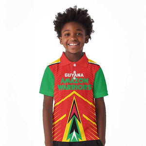 Guyana Cricket Amazon Warriors Custom Kid Polo Shirt Go Glory-Green Red Gold - African Pride